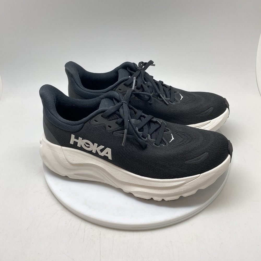 Hoka One One Sneakers Womens 8 B Arahi 8 1168691 BWHT Black Running Gym Shoes